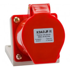 Розетка для монтажа на поверхность КЭАЗ 134-63А-6h-380AC-3P+PE-IP67 2 шт 241220