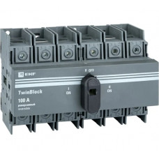 Реверсивный рубильник EKF 100A 3P c рукояткой для прямой установки TwinBlock tb-s-100-3p-rev