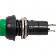 Выключатель-кнопка REXANT 250v 1 а (2с) off-(on) б/фикс зеленая (pbs-11в) 36-3042
