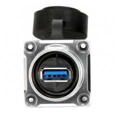 Разъем промышленный TTAF Elektronik USB 3.0 розетка в панель IP65/IP67 TT30-U-PE-01-001
