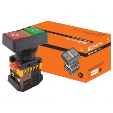 Кнопка TDM PPBB-30N I-0, d30мм, неон/230В, 1з+1р SQ0704-0026