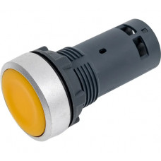 Кнопка Systeme Electric SB7 моноблочная, 22мм, желтая, с возвратом, металл, 1НО, IP65 SB7EA51