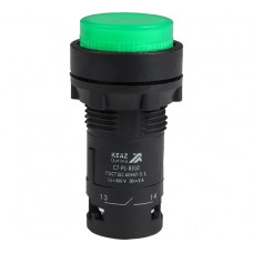 Кнопка КЭАЗ с подсветкой OptiSignal Compact D22 C7-PL-B310 зеленая 1НО 24 В AC/DC XB7NW33B1 362090