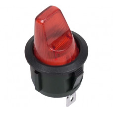 Клавишный выключатель REXANT круглый 12V 16А (3с) ON-OFF красный с подсветкой (RWB-224, SС-214) 36-2590