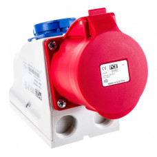 Настенная комбинированная розетка PCE 32А 380V 3P+N+E IP44 9225-6