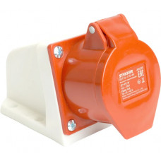 Розетка стационарная STEKKER ST-115 16А 380В 3P PE N IP44, RST16-115-4 49435