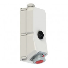 Розетка PCE настенная 125а/380v/3p+n+e/ip67, с выключателем и блокировкой 9755100