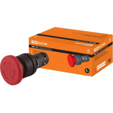 Кнопка TDM ELECTRIC грибовидная, возврат поворотом sb7-ccs545 d35мм 1з+1р красная SQ0746-0048