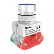 Кнопочный выключатель Dekraft ВК22-ABLF-BLU 25016DEK
