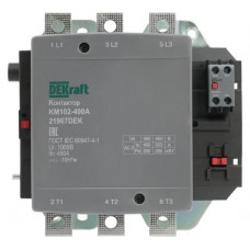 Контактор Dekraft 400А 220В_АС АС3_ АС4 1НО+1НЗ КМ-102 21967DEK