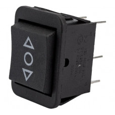 Клавиша Nord-Yada 250V 16А с нейтралью без фиксации черная (6контактов) ON-OFF-ON (2шт в упаковке) 905445