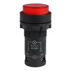 Кнопка КЭАЗ с подсветкой OptiSignal Compact D22 C7-PL-M401 красная 1НЗ 230 В AC XB7NW34M2 362096