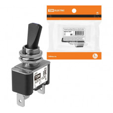 Выключатель-тумблер TDM ELECTRIC ASW-07D-2 1P 12В AC/DC 30А (3c) ON-OFF с фиксацией с синей LED подсветкой SQ0747-0293