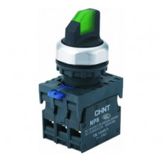 Переключатель CHINT с подсветкой NP8-11XD/213 2 полож. 1НО+1НЗ зел. AC 110В-230В(LED) 667149