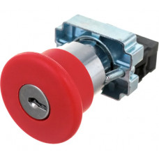 Кнопка ЭРА LAY5BS142, грибок с ключом, красный, d22мм, 240В, 1р 20/200/3200 Б0045637