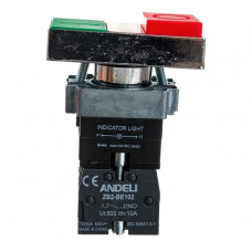 Кнопка ANDELI XB2-BW8465 Красная Зеленая I-O сдвоенная с подсветкой ADL10-051