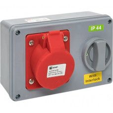 Розетка с блокировкой и выключателем EKF 1415 3Р+РЕ+N 16А 380В IP44 ps-1415-16-380