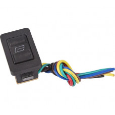 Клавишный переключатель (стеклоподъемника) REXANT 12v 20а (6с) (on)-off-(on) черный с подсветкой и проводом (asw-21d) 36-4430