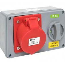 Розетка с блокировкой и выключателем EKF 1425 3Р+РЕ+N 32А 380В IP44 ps-1425-32-380