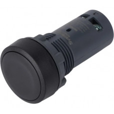 Кнопка Systeme Electric SB7 моноблочная, 22мм, черная, с возвратом, пластик, 1НО+1НЗ, IP65 SB7NA25