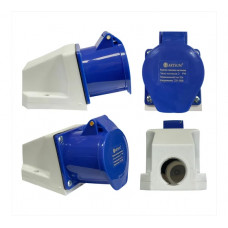 Розетка силовая настенная ARTSUN SW-1F-32А-IP44-3P