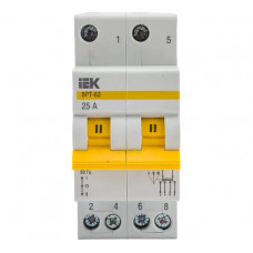 Трехпозиционный выключатель-разъединитель IEK ВРТ-63, 2P, 25А MPR10-2-025