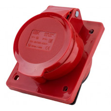 Скрытая розетка IEK 424 3Р+РЕ, 32А, 380В, IP44, ИЭК PSR42-032-4
