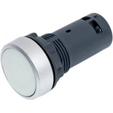 Кнопка Systeme Electric SB7 моноблочная, 22мм, белая, с возвратом, металл, 1НО, IP65 SB7EA11