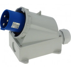 Настенная вилка INPIN 63A/230V/1P+N+E/IP67 CA1107