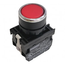 Нажимная круглая кнопка Emas красная, 250 В AC, 4 А, 100-230 В AC, B1K2DK