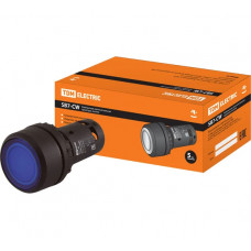 Кнопка TDM ELECTRIC SB7-CW3661-24V(LED) (диаметр 22 мм; 1з; синяя) SQ0746-0032