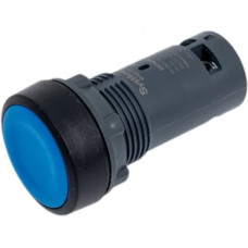 Кнопка Systeme Electric SB7 моноблочная, 22мм, синяя, с возвратом, пластик, 1НО+1НЗ, IP65 SB7NA65