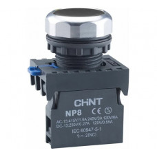 Кнопка управления CHINT NP8-10BN/2 без подсветки черн. 1НО IP65 (R) 578647
