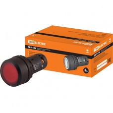 Кнопка TDM с фиксацией SB7-CWL3465-220V(LED) d22мм 1з+1р красная SQ0746-0043