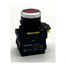 Кнопка ANDELI LA115-A5-11BND/4 красный 1НО+1НЗ AC220V (LED) ADL10-274