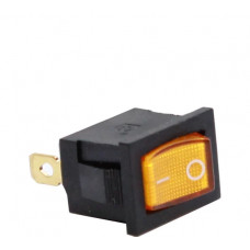Клавиша Nord-Yada 12V 15А Mini желтая с подсветкой (3контакта) ON-OFF (2шт в упаковке) 905439