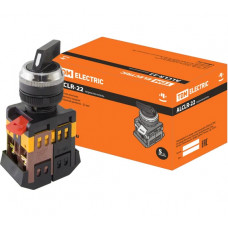 Переключатель TDM ELECTRIC АLСLR-22 черный на 3 фиксированных положения I-O-II 1з 1р SQ0703-0006