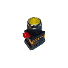 Кнопка TDM ABLFS-22, желтый, d22мм, неон/230В, 1з 1р SQ0704-0010