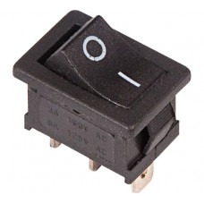 Клавишный переключатель REXANT 250v 6а (3с) on-on черный mini (rwb-202, sc-768) 36-2130