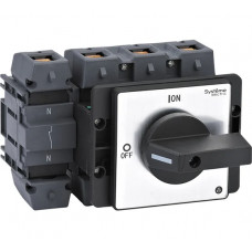 Выключатель-разъединитель Systeme Electric 4P, 125A, IP20, с черной рукоятной на дверцу 4 винтами MSD125420B