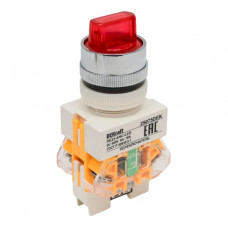 Переключатель Dekraft ПЕ22-ANC-3-RED-LED-24 25075DEK