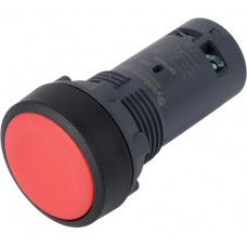 Кнопка Systeme Electric SB7 моноблочная, 22мм, красная, с возвратом, пластик, 1НЗ, IP65 SB7NA42