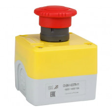 Пост кнопка аварийная КЭАЗ стоп OptiSignal D22 C5-BK-1-ESTR-11 1НО+1НЗ возв пов XALK178E 338522