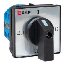 Переключатель кулачковый EKF ПК-1-73 10А 3P для вольтметра (линейное напряжение) IP65 pk-1-73-10-65