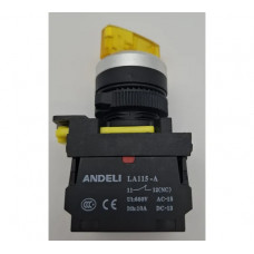 Переключатель ANDELI LA115-A5-11XD/215 желтый 1НО+1НЗ AC220V (LED) ADL10-226
