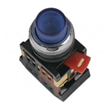 Кнопка TDM ABLFP-22 желтый, d22мм, неон/230В, 1з+1р SQ0704-0031