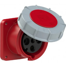Розетка PCE встраиваемая 63а/380v/3p+e/ip67, фланец 100x100 334-6