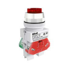 Кнопочный выключатель Dekraft ВК30-ABLFP-RED-LED 25048DEK