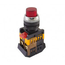 Кнопка TDM ABLFP-22 красный, d22мм, неон/230В, 1з 1р SQ0704-0005