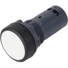 Кнопка Systeme Electric SB7 моноблочная, 22мм, белая, с возвратом, пластик, 1НО, IP65 SB7NA11